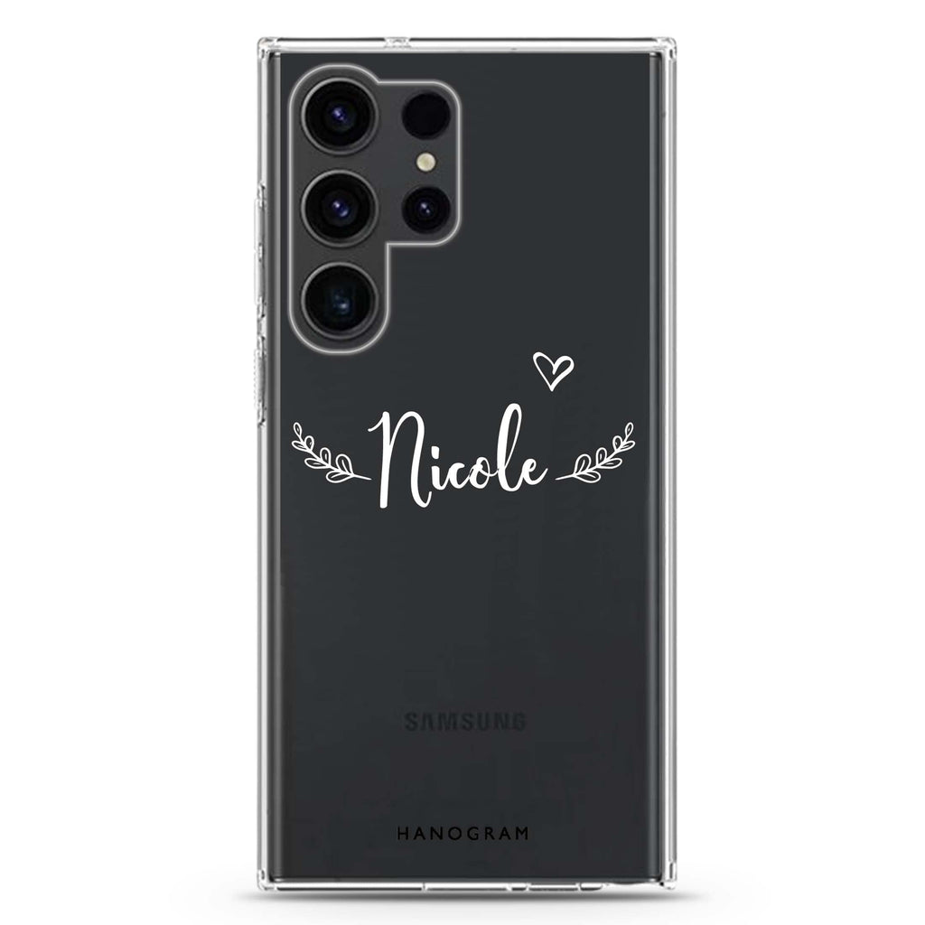 Sleek Samsung Galaxy Ultra 可加名字透明保護殼，適用 S26/S25/S24/S23 Ultra，圖1
