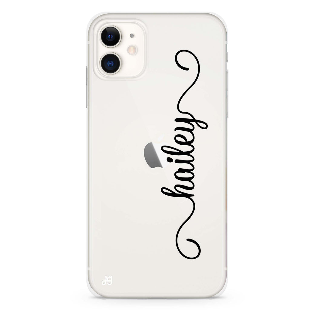 Vertical Cursive Handwritten iPhone 11 水晶透明保護殼