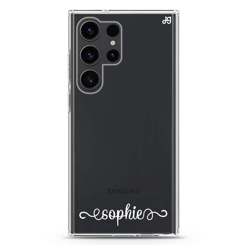 Cursive Handwritten Samsung Galaxy Ultra 可加名字透明保護殼，適用 S26/S25/S24/S23 Ultra，圖1