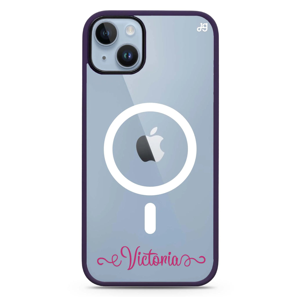 Cursive Handwritten iPhone 14 Plus Magsafe 兼容防衝擊保護殼
