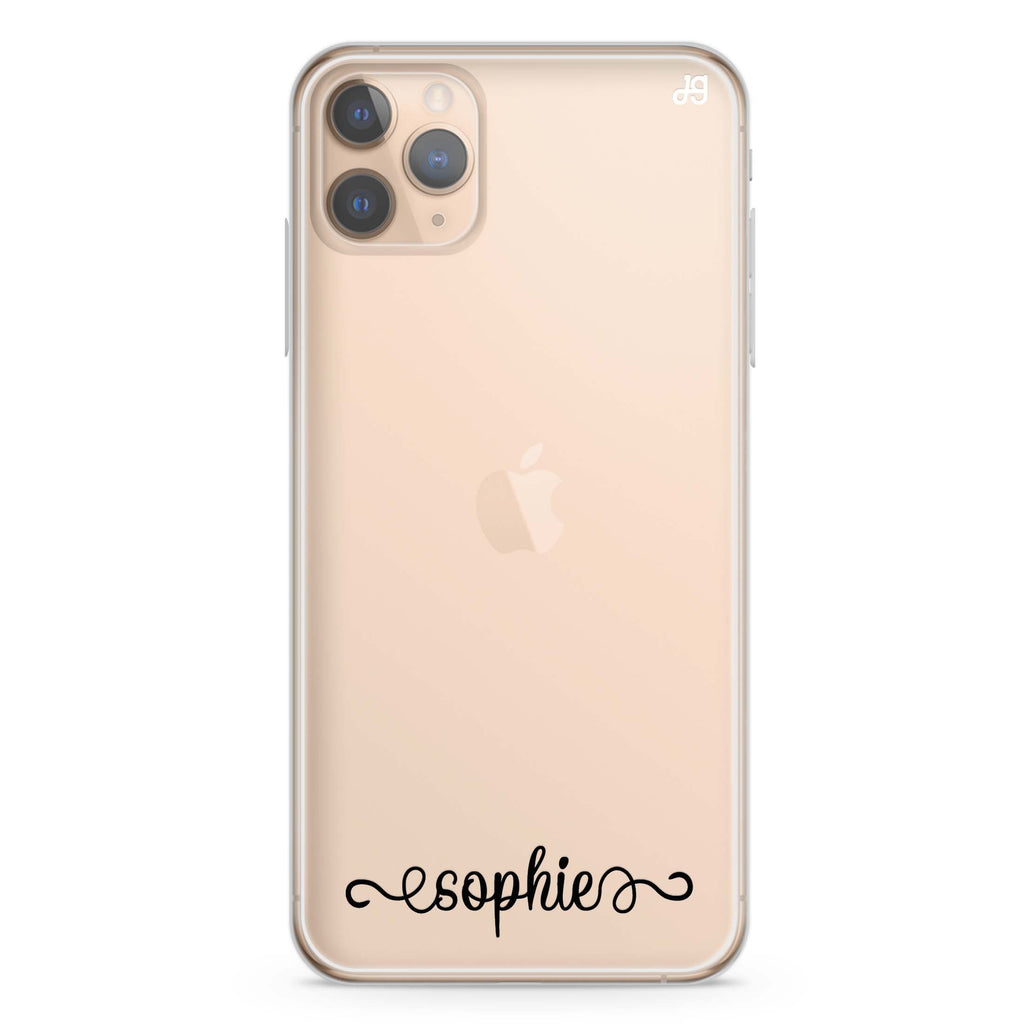 Cursive Handwritten iPhone 11 Pro Max 水晶透明保護殼