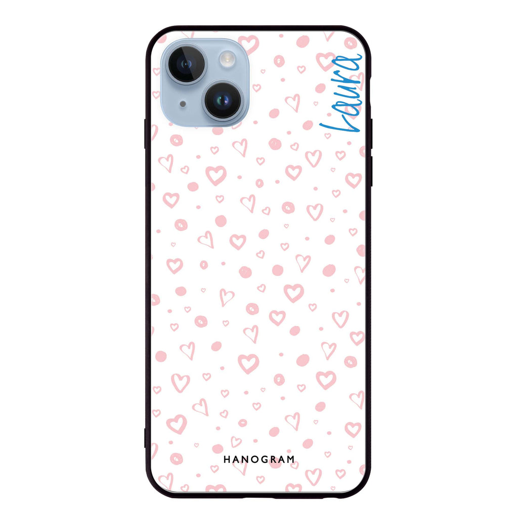 Pinky Hearts 超薄強化玻璃殻