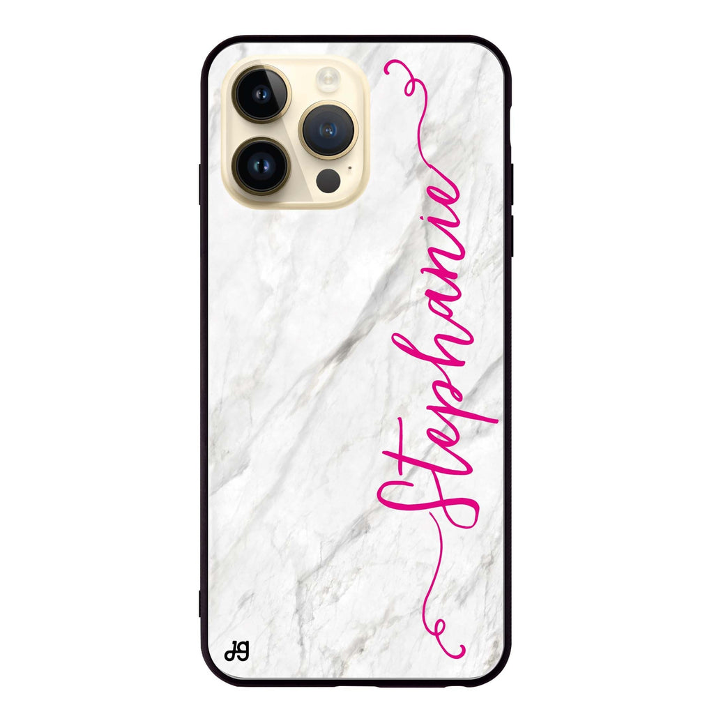 Vertical Cursive & Marble Sleek iPhone 超薄強化玻璃殻