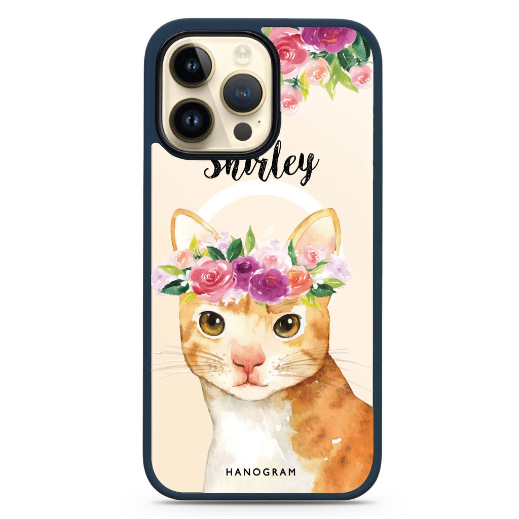 Floral and Cat Magsafe 兼容防衝擊保護殼