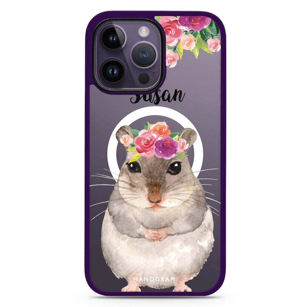 Floral and Hamster Magsafe 兼容防衝擊保護殼