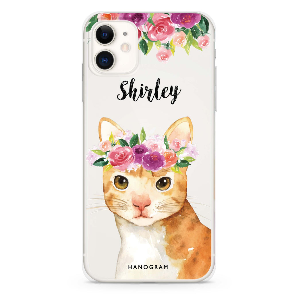 Floral and Cat iPhone 11 水晶透明保護殼