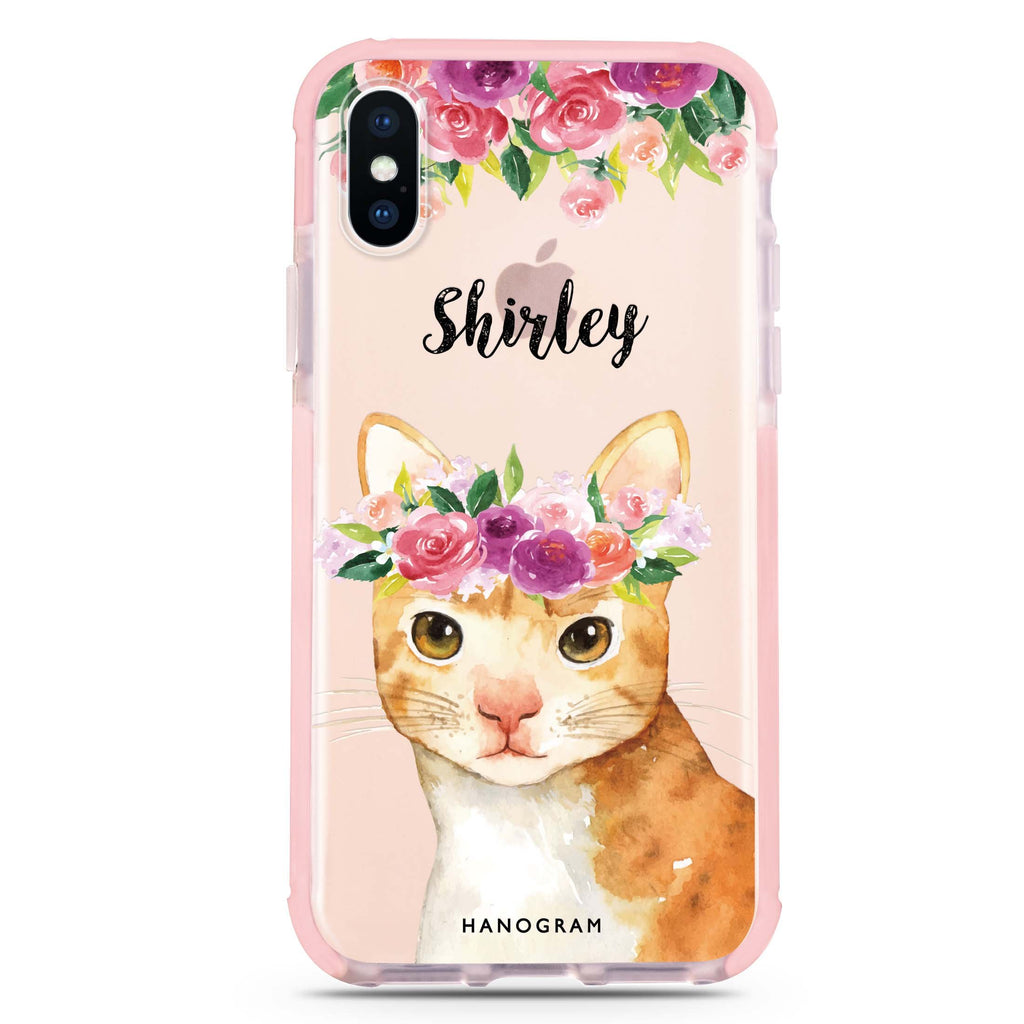 Floral and Cat iPhone XS Max 吸震防摔保護殼