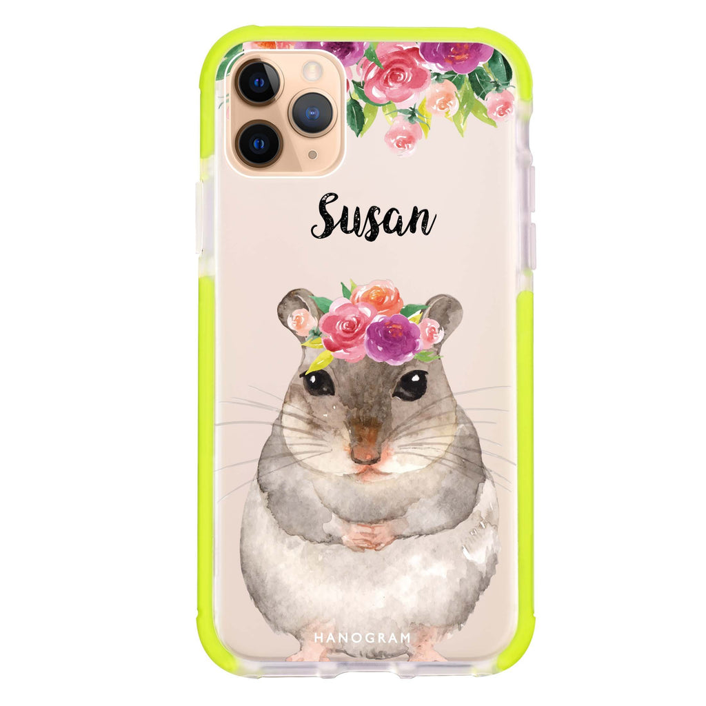 Floral and Hamster iPhone 11 Pro 吸震防摔保護殼