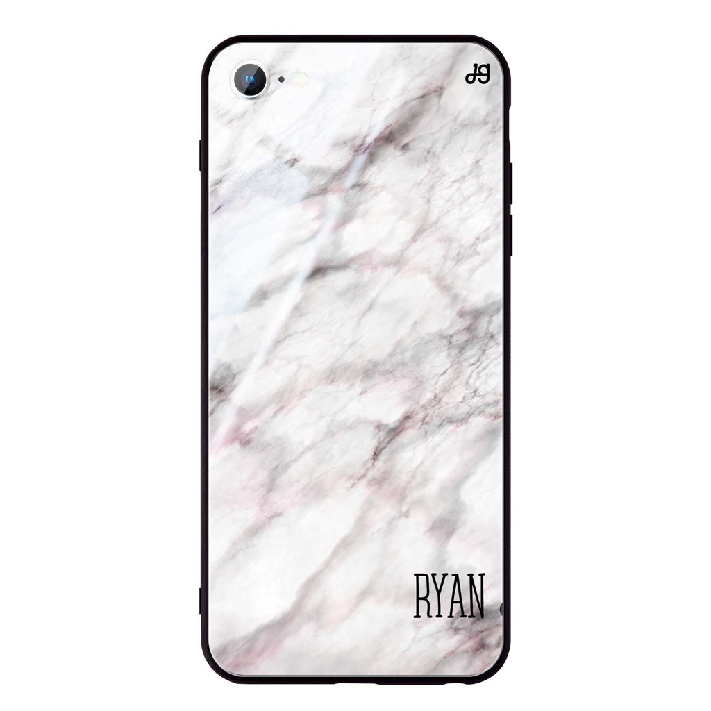 White Marble iPhone SE 超薄強化玻璃殻
