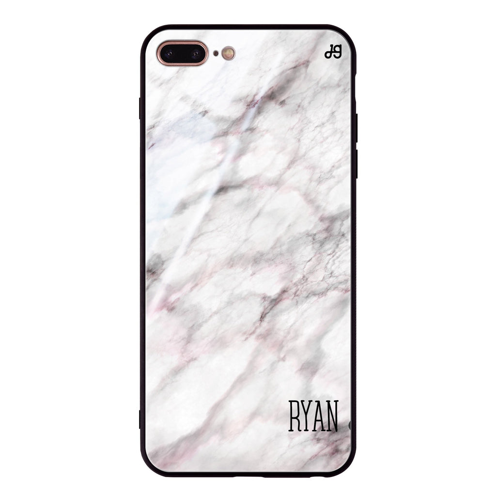 White Marble iPhone 7 Plus 超薄強化玻璃殻