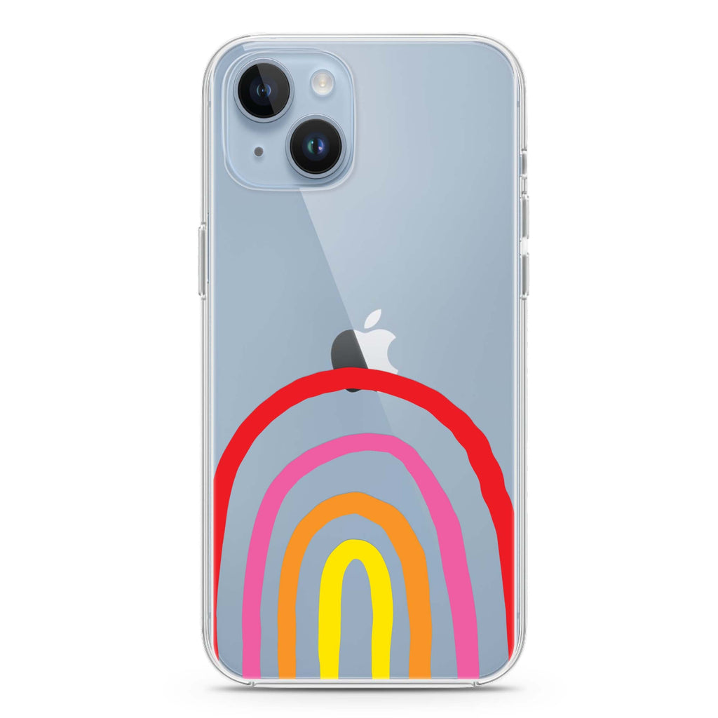 Rainbow Drawing iPhone 14 plus 水晶透明保護殼