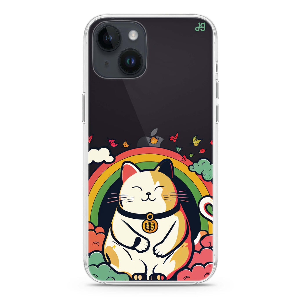 Lucky Cat iPhone 14 plus 水晶透明保護殼