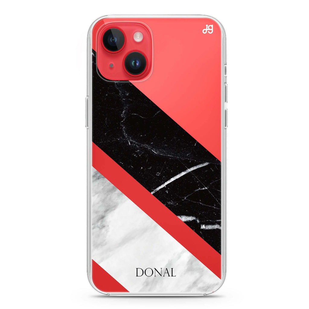 B & W Marble iPhone 14 plus 水晶透明保護殼