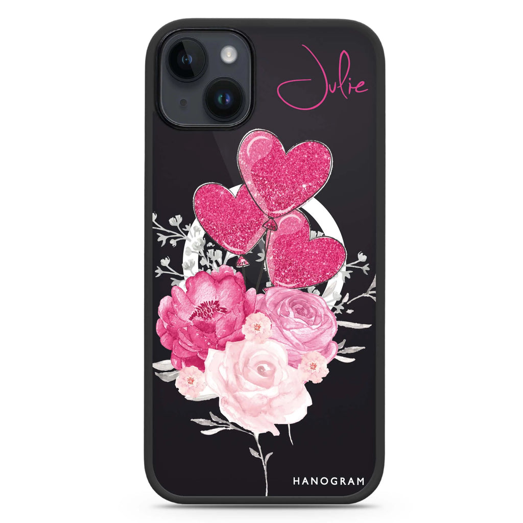 Sweet Heart With Rose iPhone 14 Plus Magsafe 兼容防衝擊保護殼