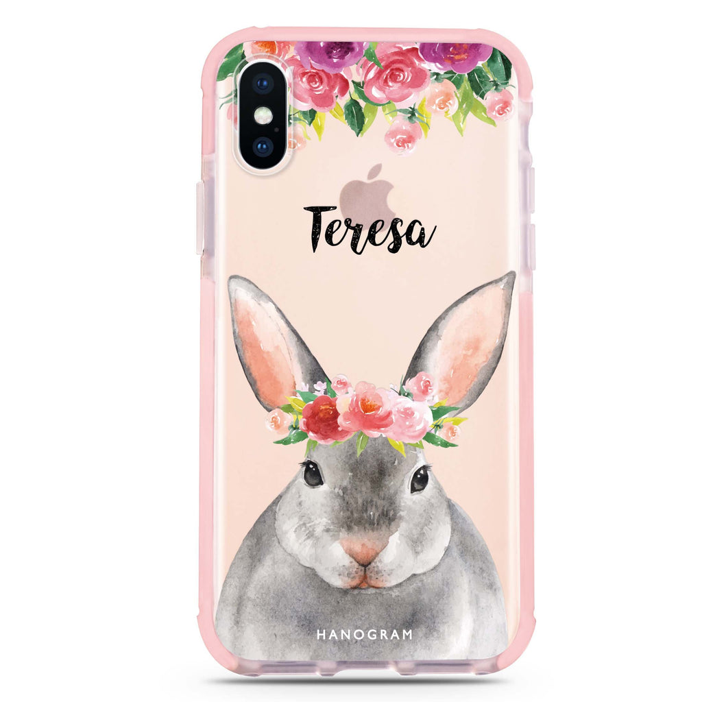 Floral and Bunny iPhone XS Max 吸震防摔保護殼