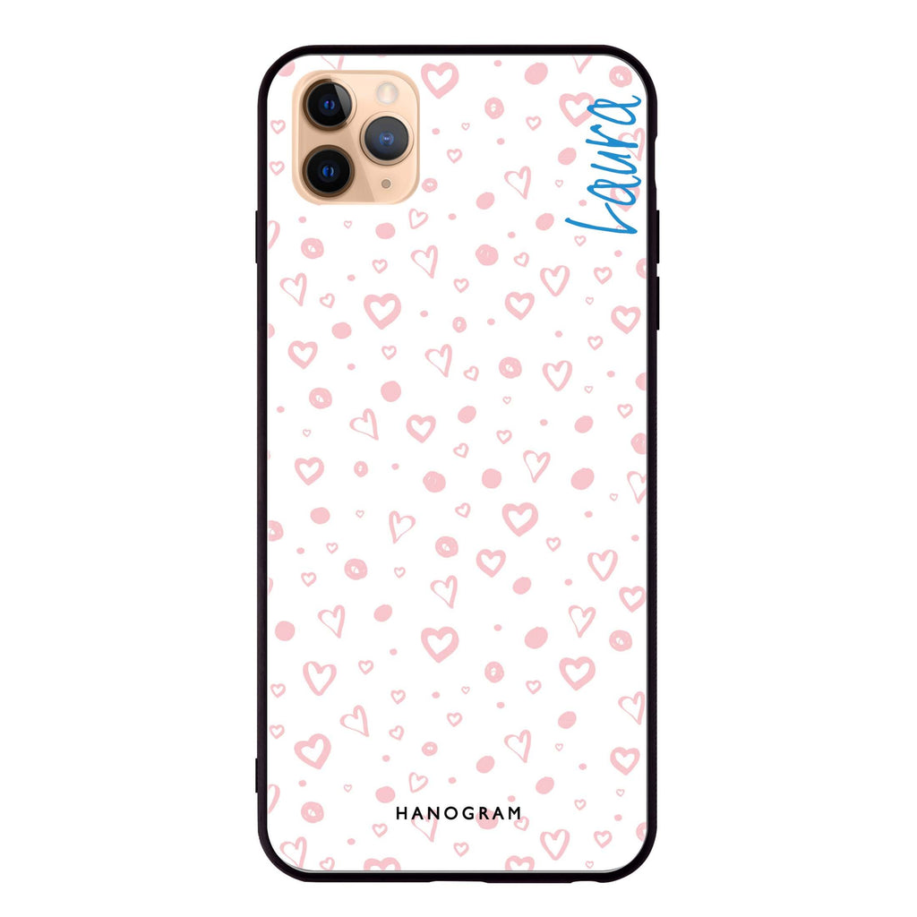Pinky Hearts iPhone 11 Pro 超薄強化玻璃殻