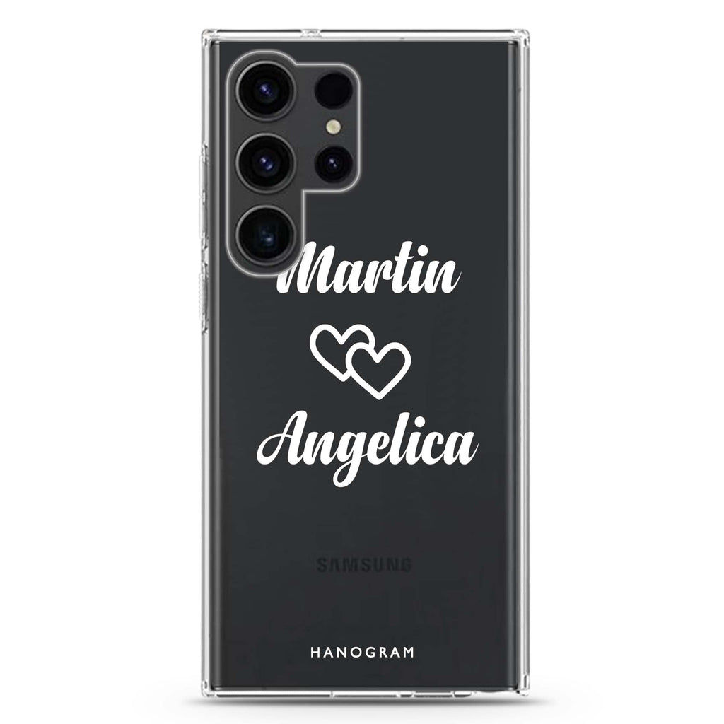 I Love You Samsung Galaxy Ultra 可加名字透明保護殼，適用 S26/S25/S24/S23 Ultra，圖1