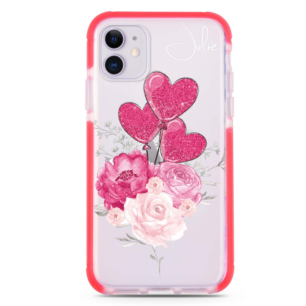 Sweet Heart With Rose iPhone 11 吸震防摔保護殼