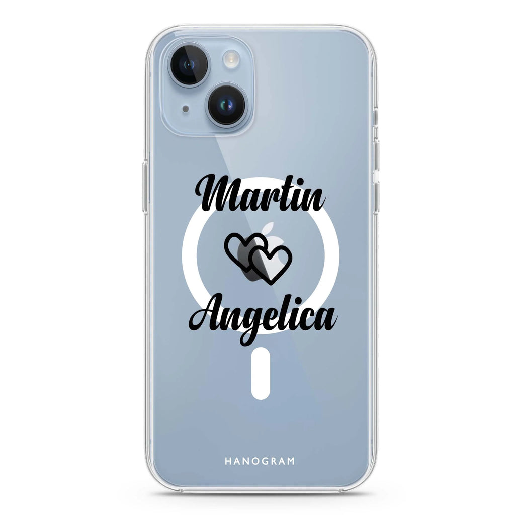 Our Cursive Handwritten iPhone 14 Plus Magsafe 兼容水晶透明保護殼