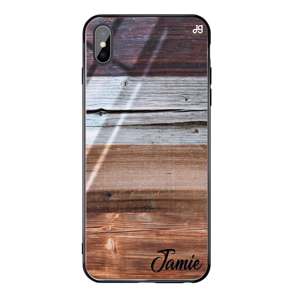 Wood Grain Varigegated iPhone X 超薄強化玻璃殻