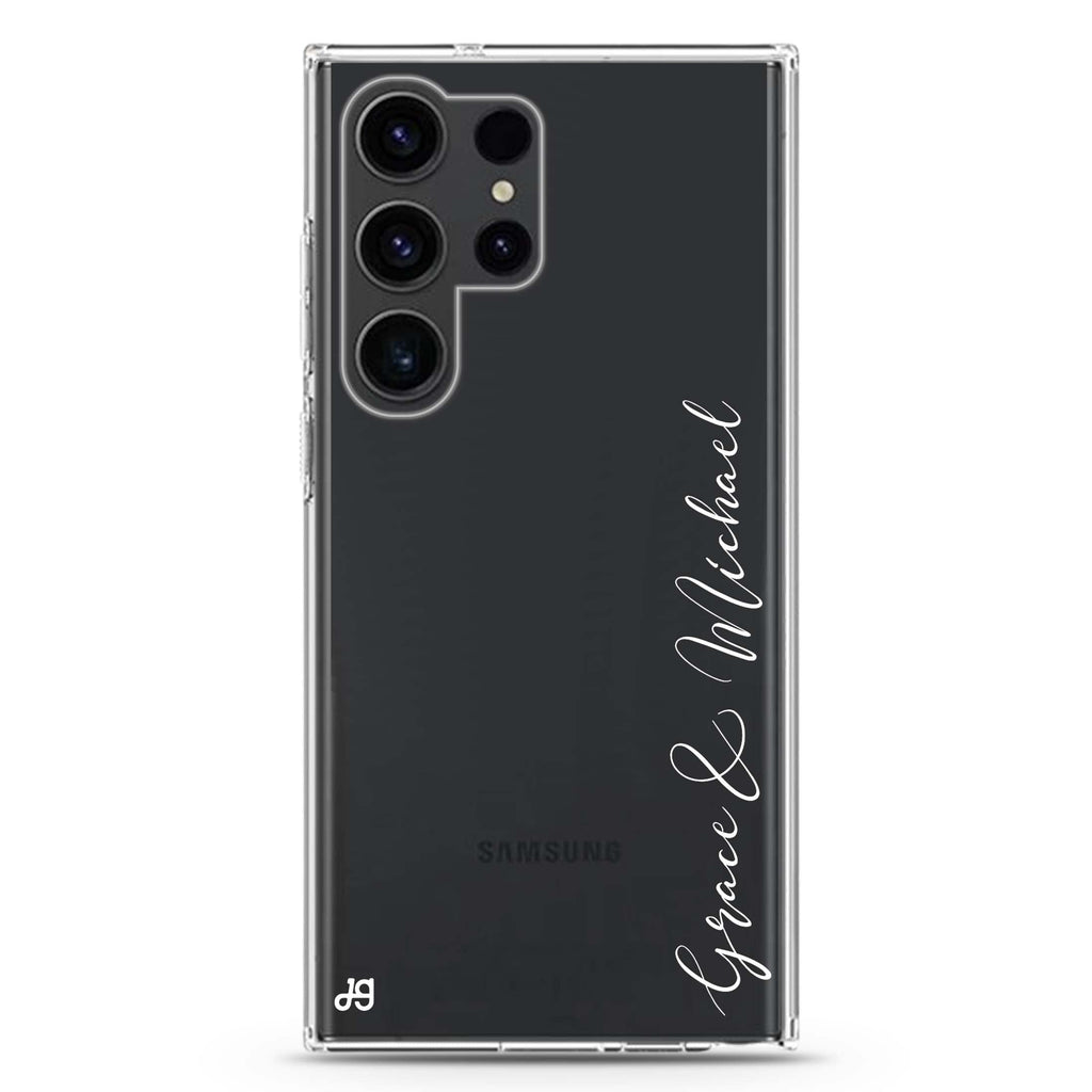 Handwritten You And Me Samsung Galaxy Ultra 可加名字透明保護殼，適用 S26/S25/S24/S23 Ultra，圖1