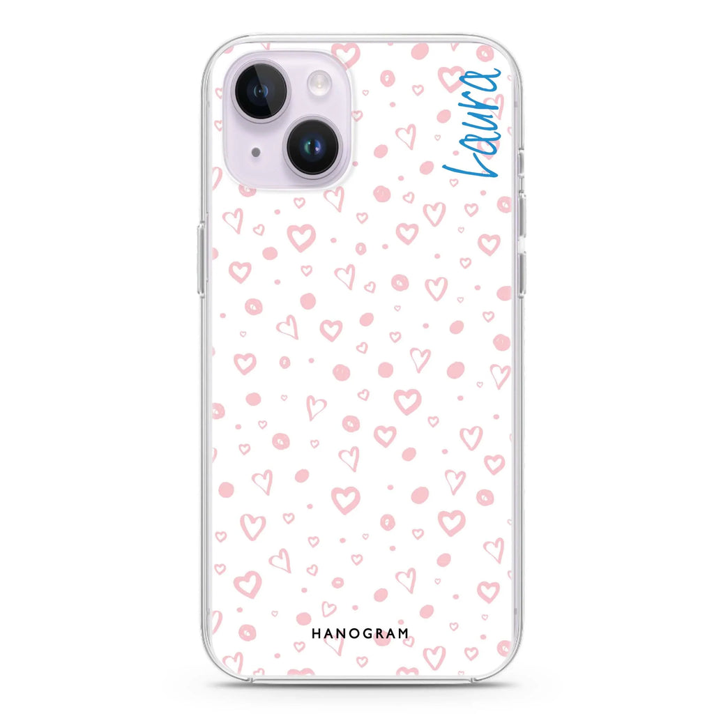 Floral and Hamster iPhone 14 Magsafe 兼容水晶透明保護殼