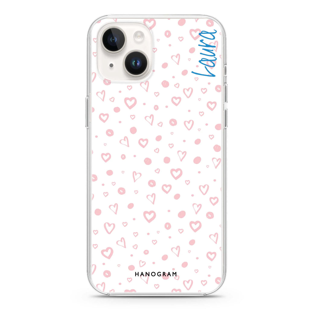 Floral and Hamster iPhone 14 Plus Magsafe 兼容水晶透明保護殼