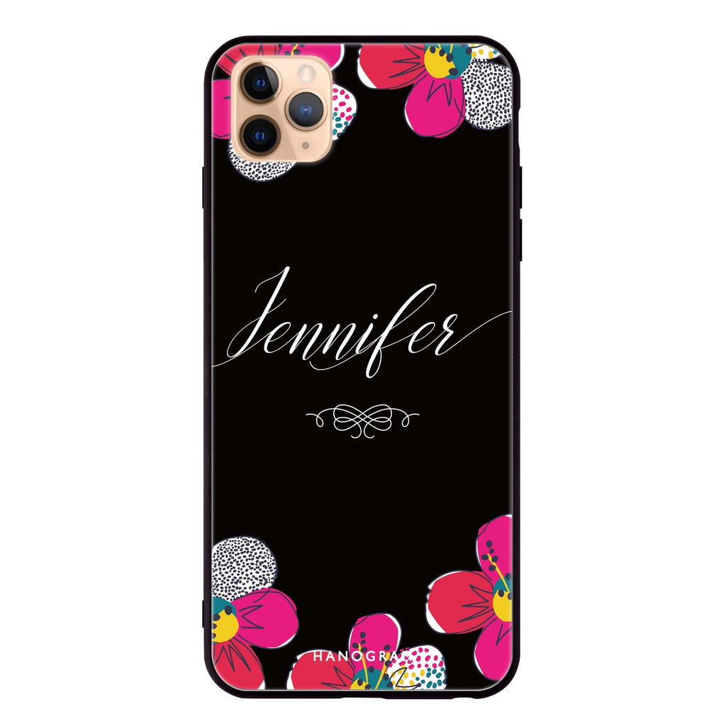 Stunning Floral iPhone 11 Pro Max 超薄強化玻璃殻