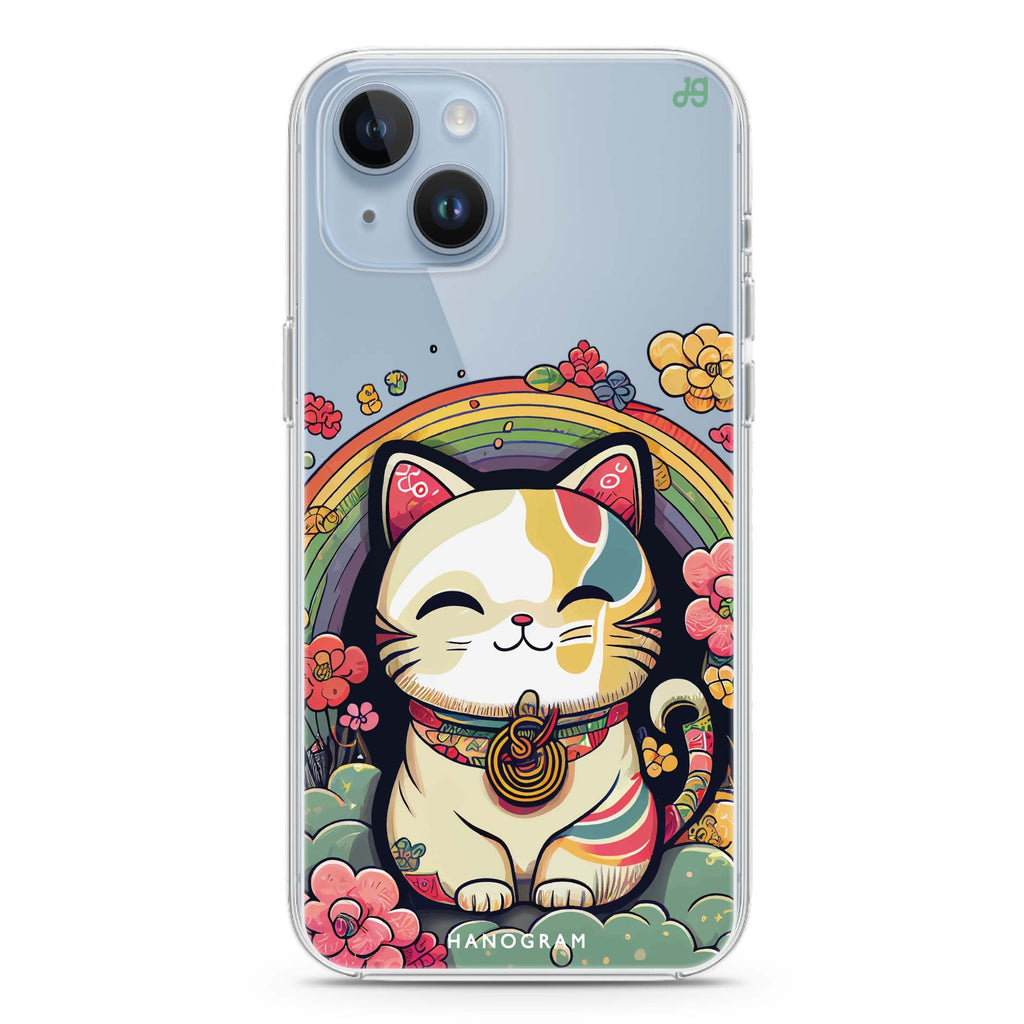 Japanese Lucky Cat iPhone 14 水晶透明保護殼