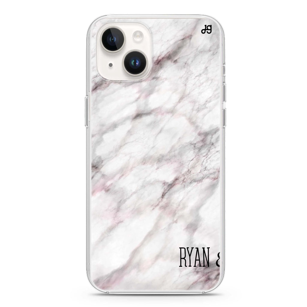 White Marble iPhone 14 plus 水晶透明保護殼