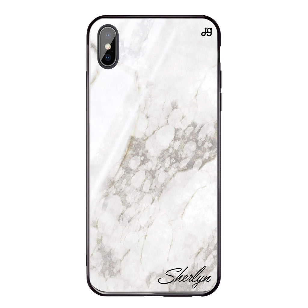 Simple White Marble iPhone X 超薄強化玻璃殻