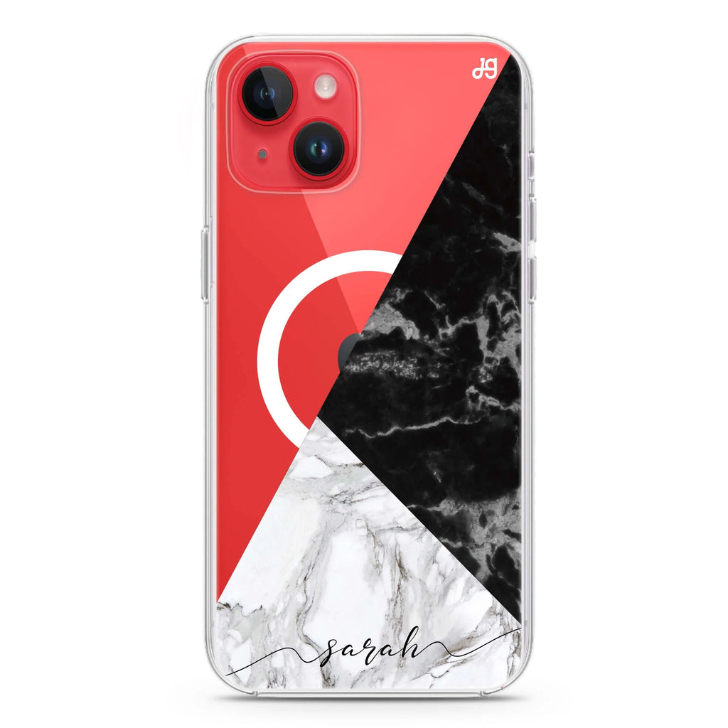Sweet Heart With Rose iPhone 14 Plus Magsafe 兼容水晶透明保護殼