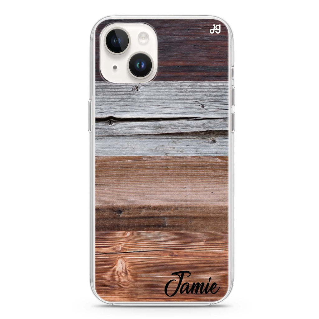 Wood Grain Varigegated iPhone 14 水晶透明保護殼