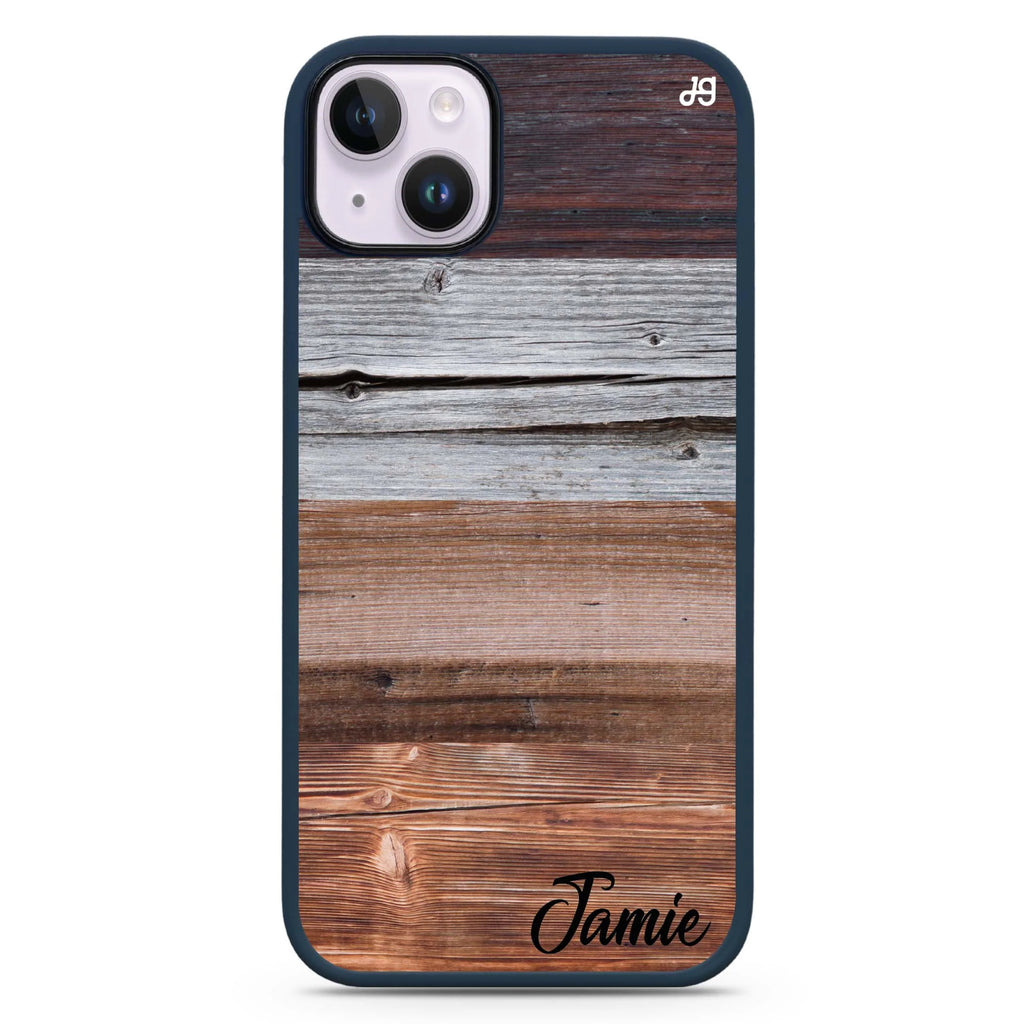 Wood Grain Varigegated iPhone 14 Plus Magsafe 兼容防衝擊保護殼