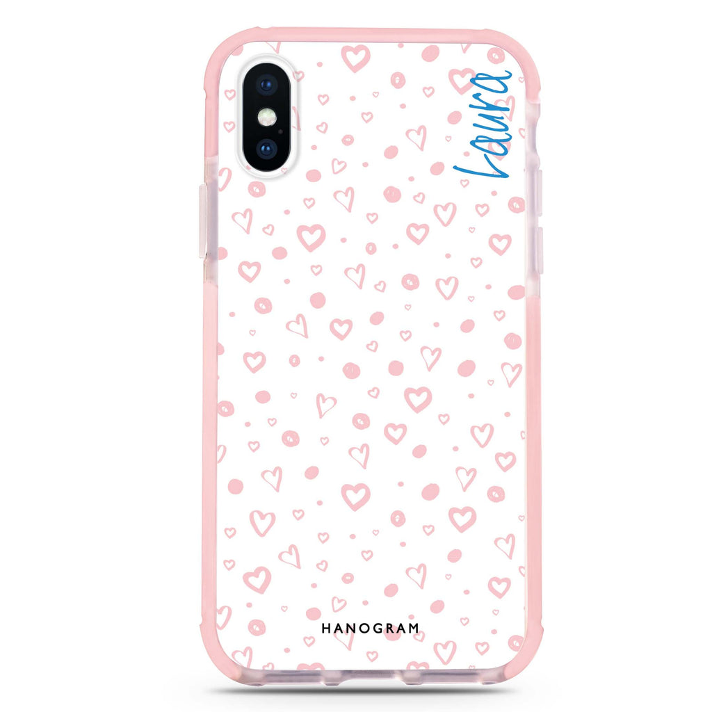 Pinky Hearts iPhone XS Max 吸震防摔保護殼