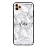 Powder Gray And White Marble iPhone 11 Pro Max 超薄強化玻璃殻