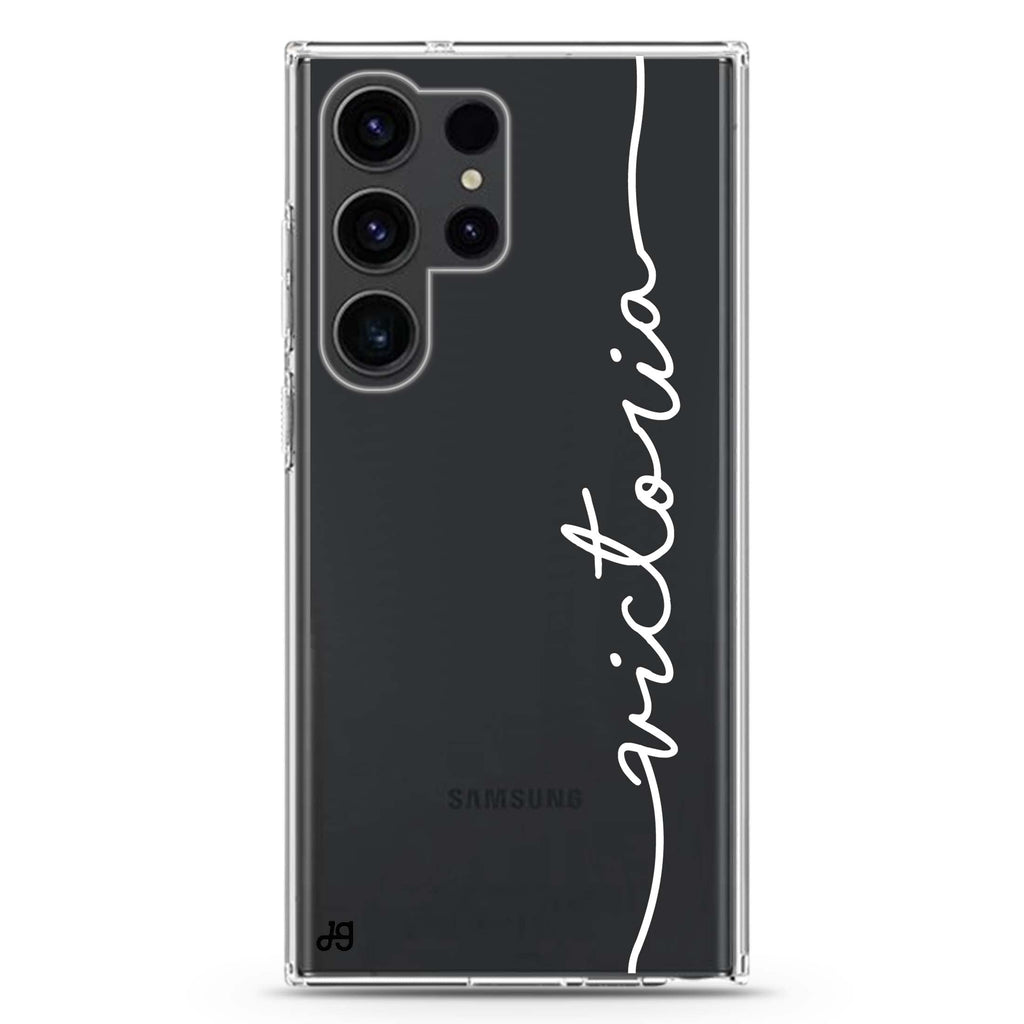 Vertical Handwritten II Samsung Galaxy Ultra 可加名字透明保護殼，適用 S26/S25/S24/S23 Ultra，圖1
