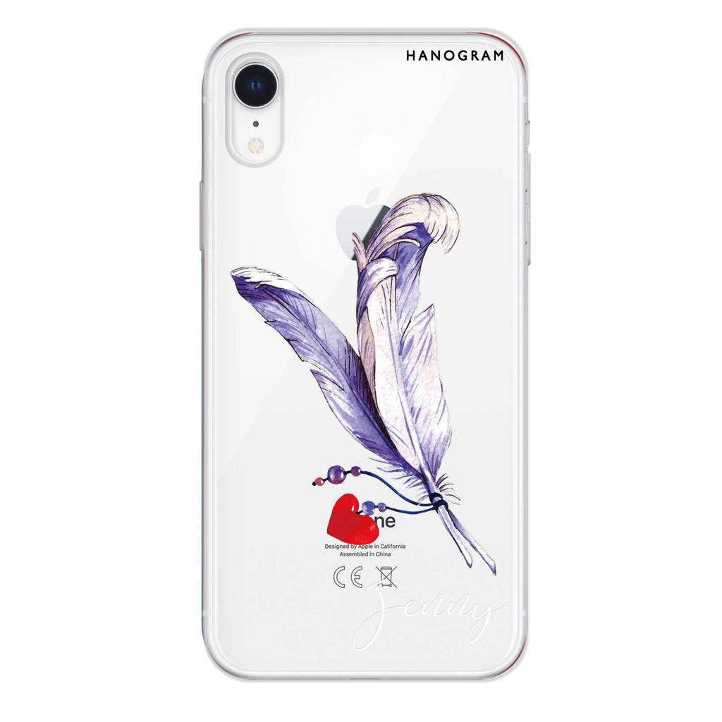 Feather Love iPhone XR 水晶透明保護殼