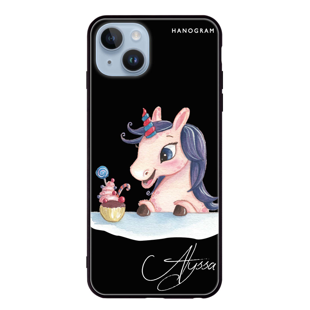 Rainbow Unicorn And Cupcake 超薄強化玻璃殻