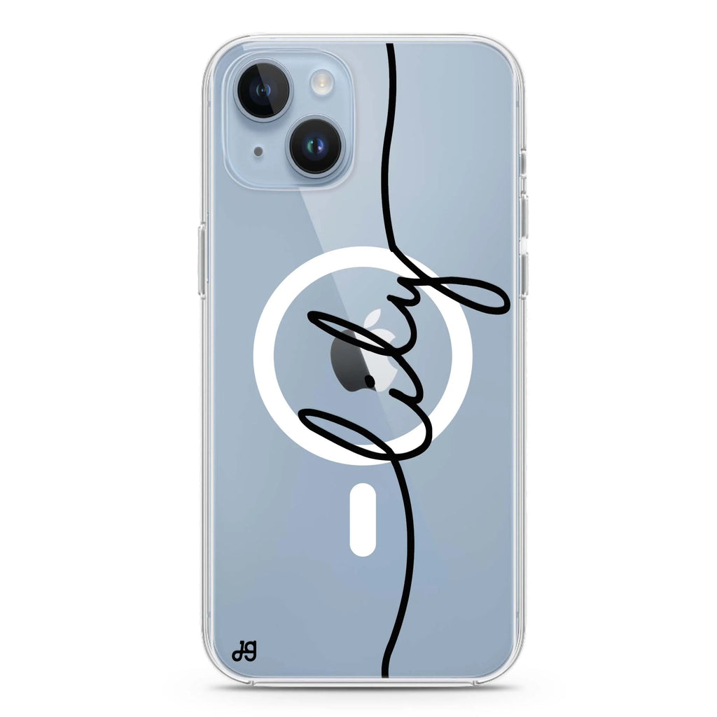 My Love Handwritten iPhone 14 Plus Magsafe 兼容水晶透明保護殼