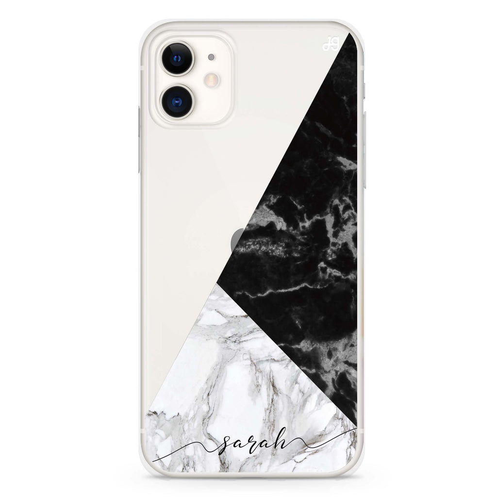 Black And White Marble iPhone 11 水晶透明保護殼