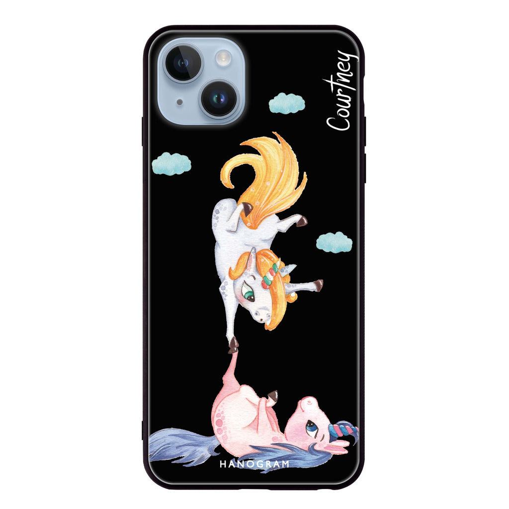 Rainbow Unicorn Dancing iPhone 13 超薄強化玻璃殻