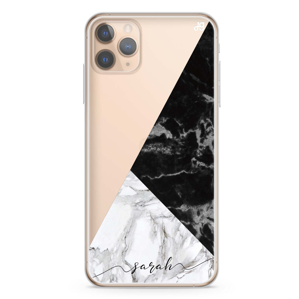 Black And White Marble iPhone 11 Pro Max 水晶透明保護殼