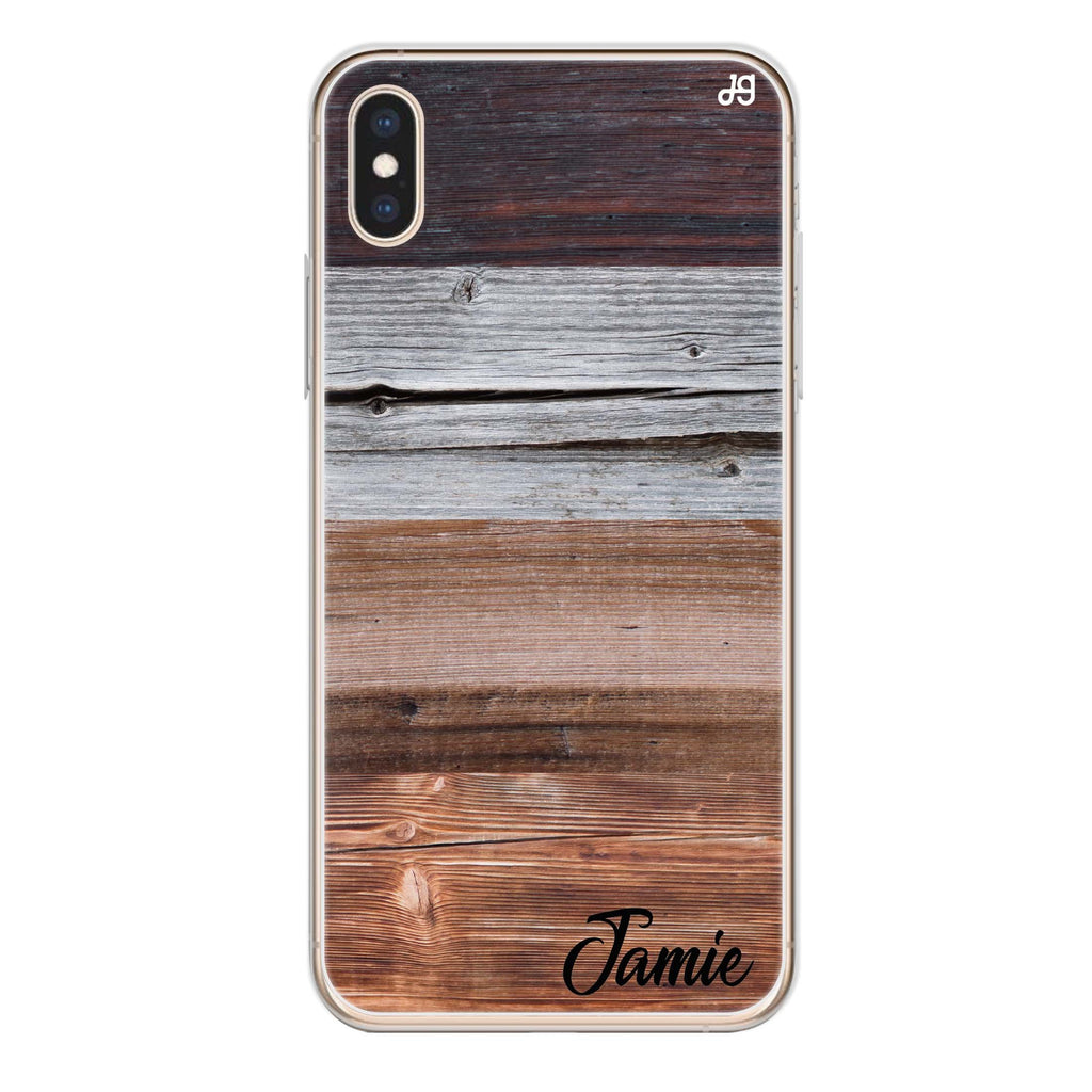 Wood Grain Varigegated iPhone XS 水晶透明保護殼