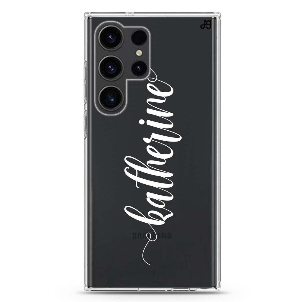 Bold Handwritten Samsung Galaxy Ultra 可加名字透明保護殼，適用 S26/S25/S24/S23 Ultra，圖1