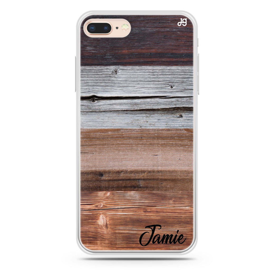 Wood Grain Varigegated iPhone 8 Plus 水晶透明保護殼