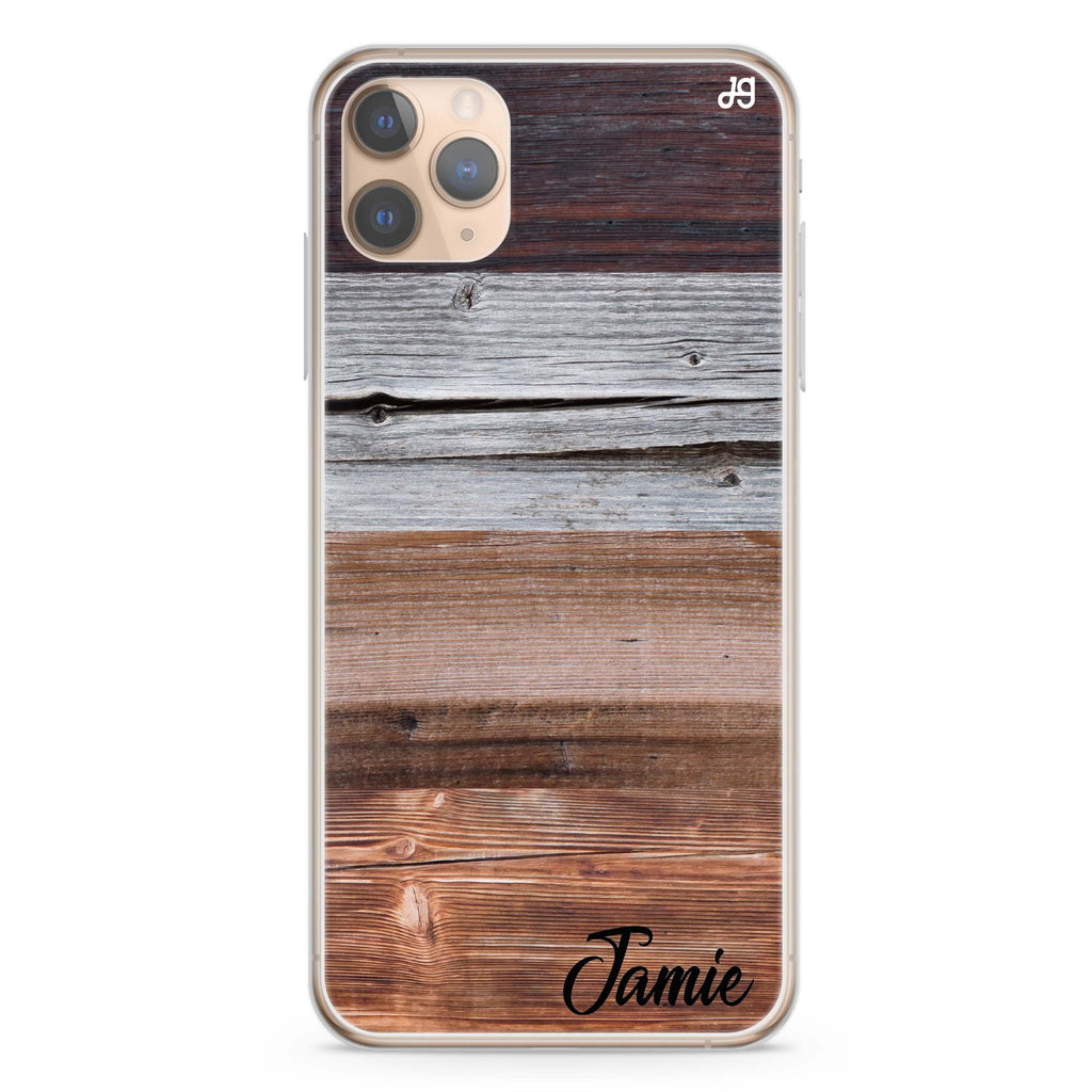 Wood Grain Varigegated iPhone 11 Pro Max 水晶透明保護殼