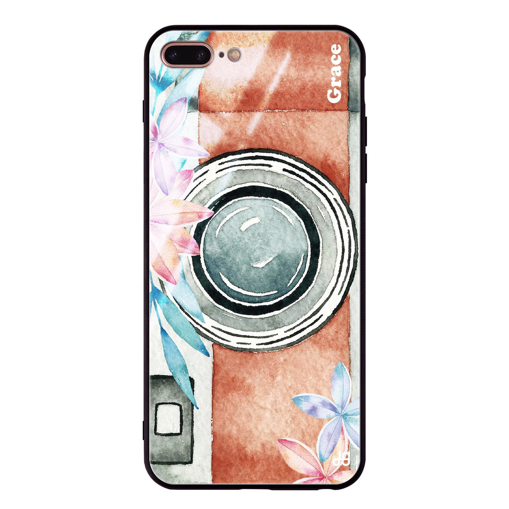 Watercolor Camera iPhone 7 Plus 超薄強化玻璃殻