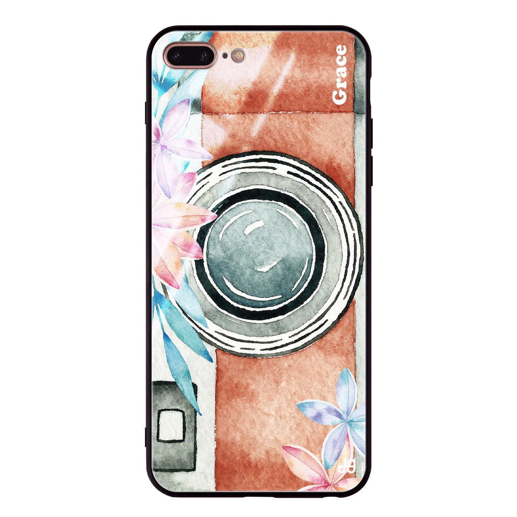 Watercolor Camera iPhone 8 Plus 超薄強化玻璃殻
