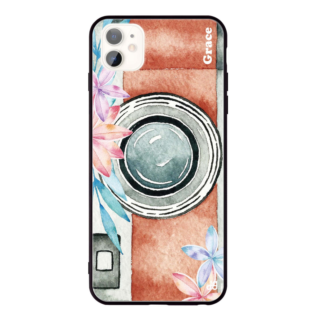 Watercolor Camera iPhone 11 超薄強化玻璃殻